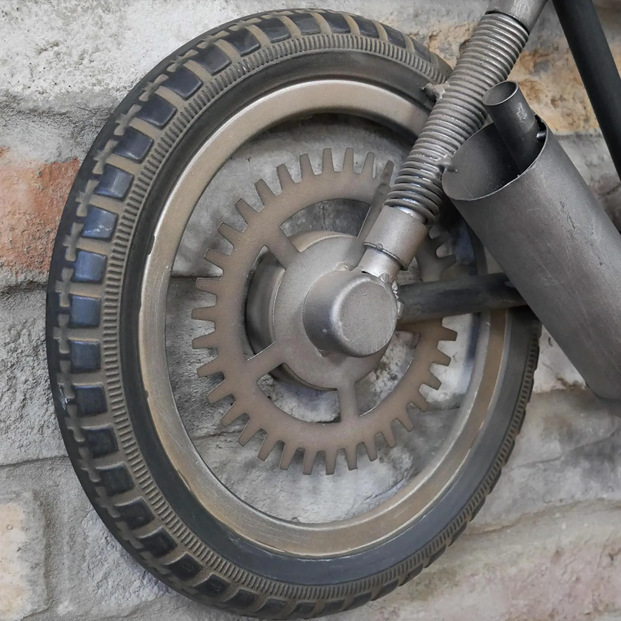 Metal Motorbike Clock
