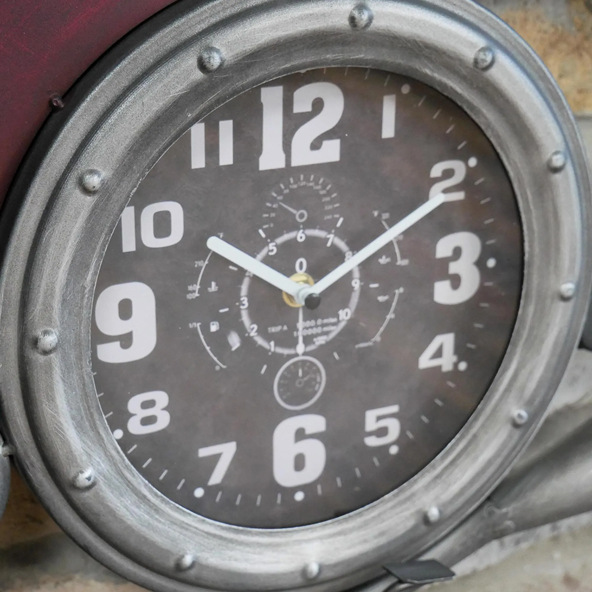 Metal Motorbike Clock