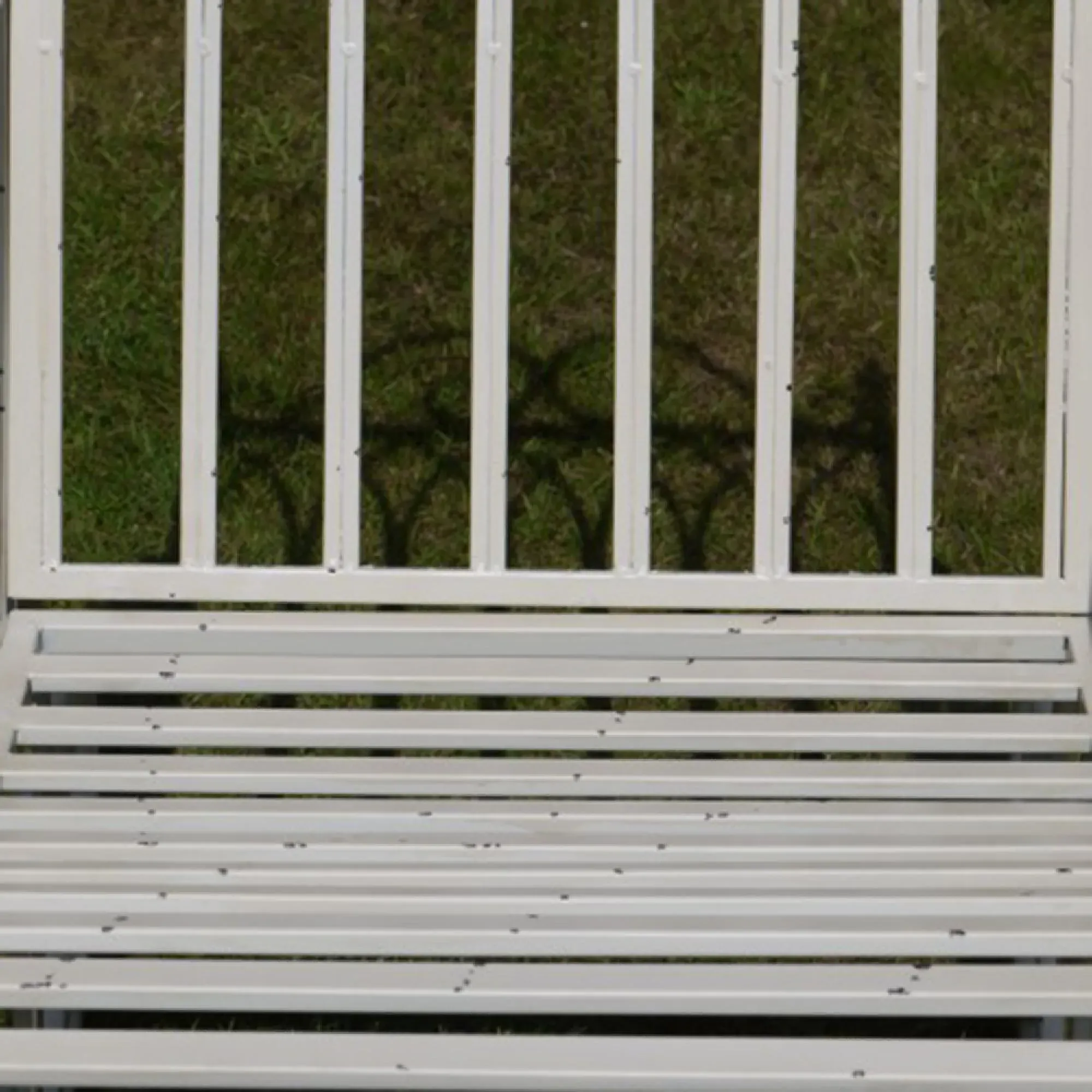 Metal Rocking Garden Chair - Antique Cream