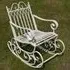 Metal Rocking Garden Chair - Antique Cream