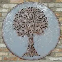 Metal Tree Wall Decoration - Set of 2