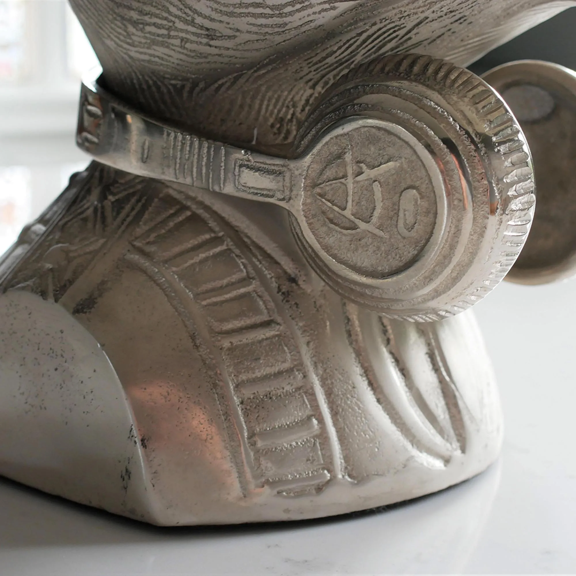 Monkey Head Wine Holder Set of 2 - Grey, Metal