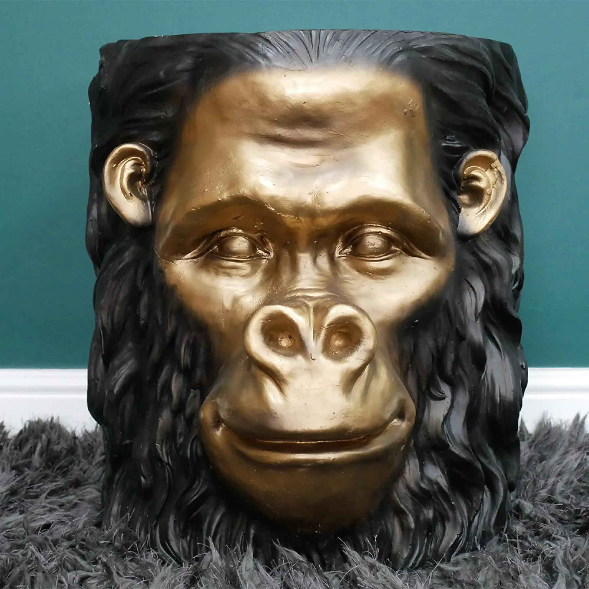 Monkey Side Table - Black, Gold