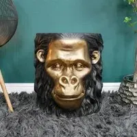 Monkey Side Table - Black, Gold