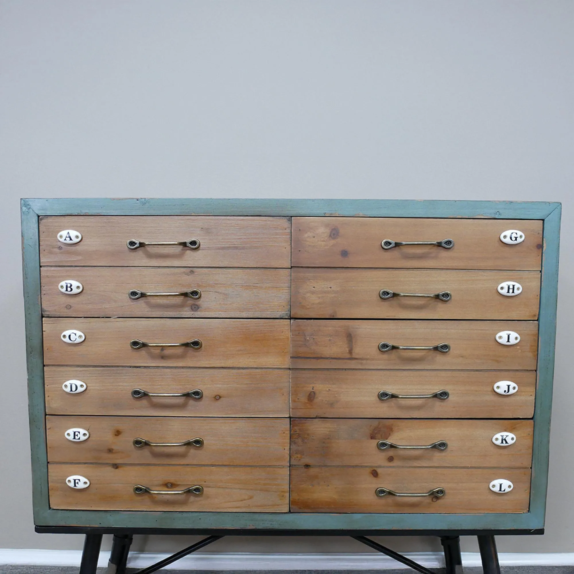 Multi Drawer Storage Cabinet - Light Blue