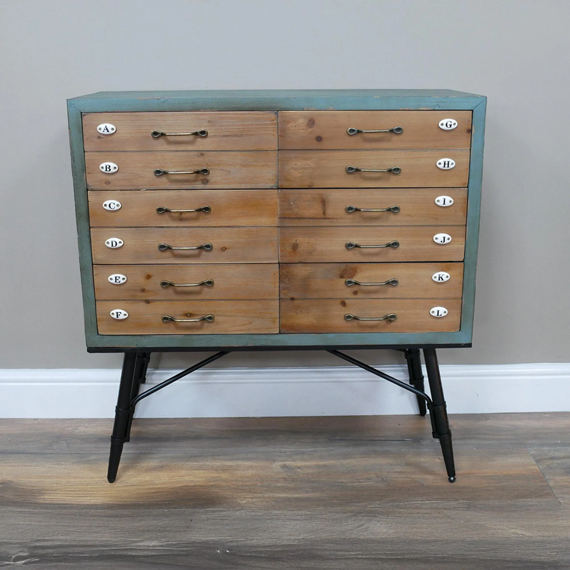 Multi Drawer Storage Cabinet - Light Blue