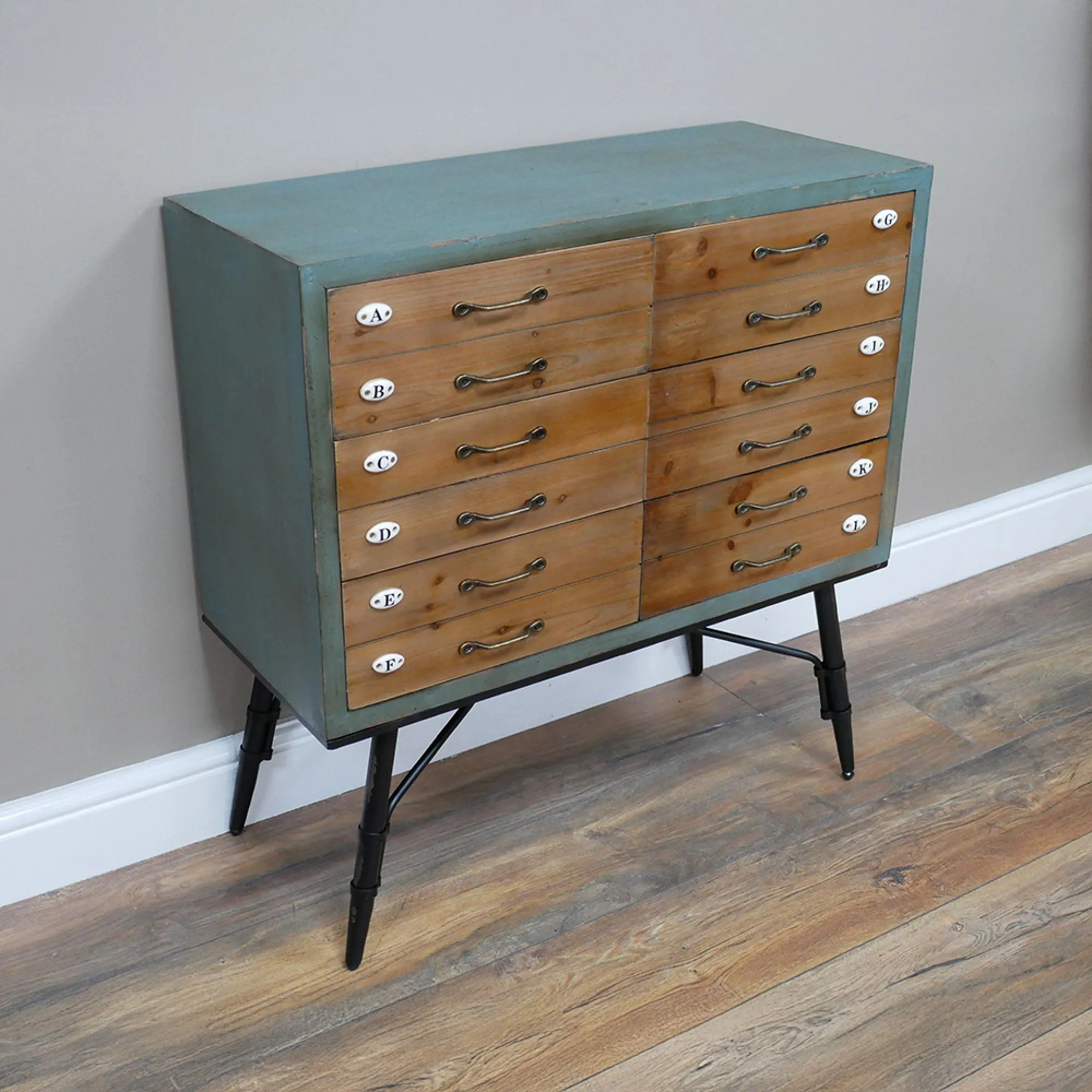 Multi Drawer Storage Cabinet - Light Blue