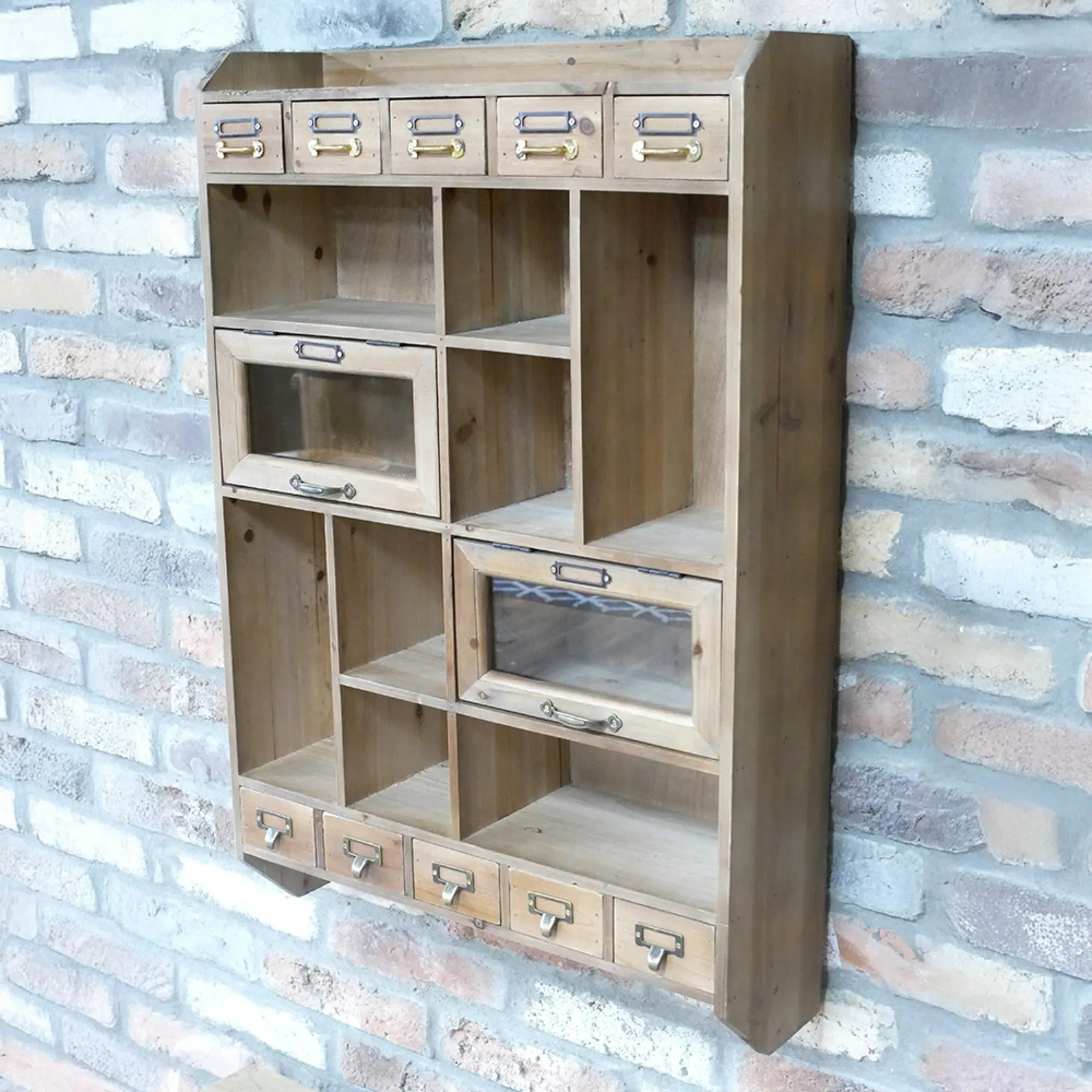 Multi Drawer Wall Unit - Wood