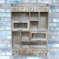Multi Drawer Wall Unit - Wood