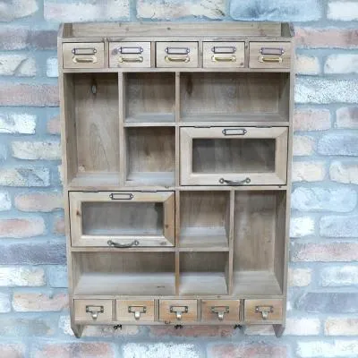 Multi Drawer Wall Unit - Wood image