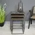Nest of 3 Tables - Brown, Metal