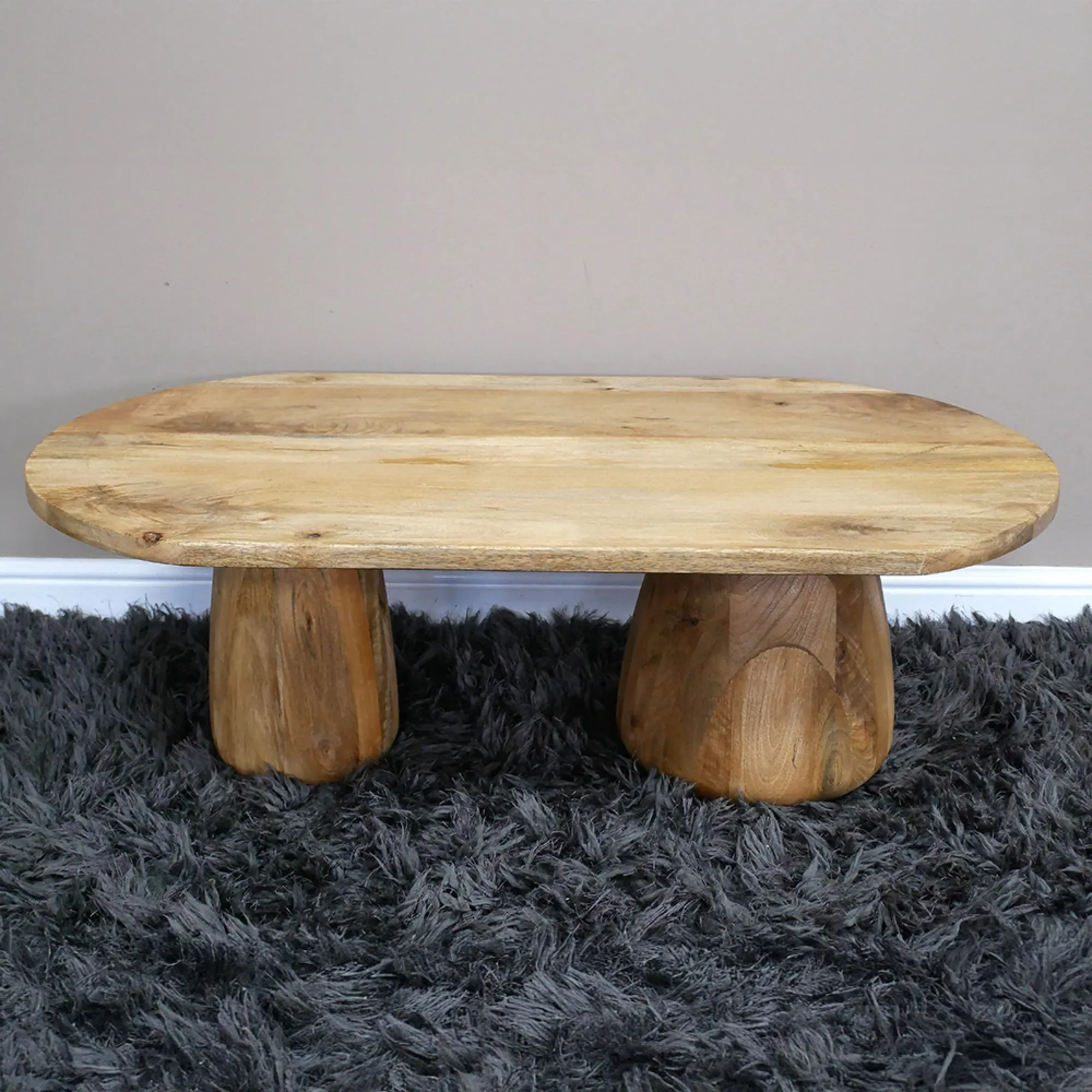 Oval Coffee Table - Mango Wood