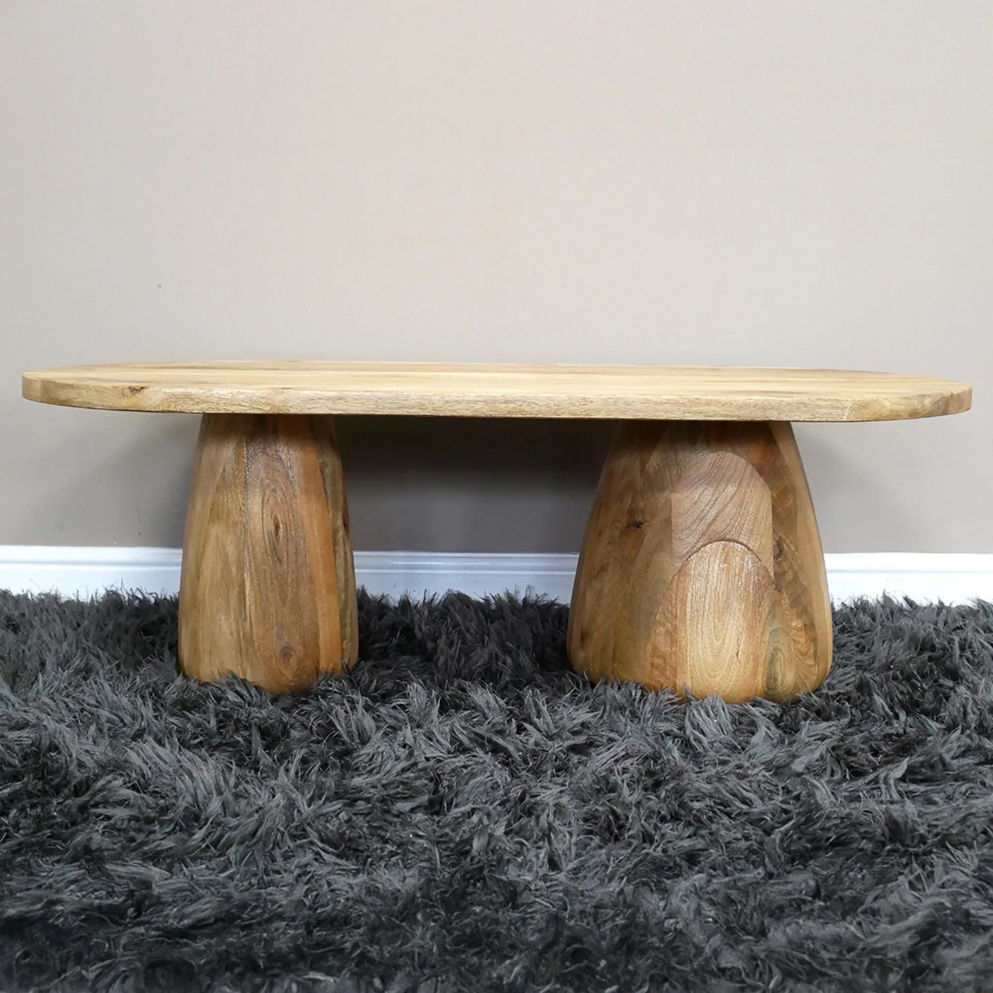 Oval Coffee Table - Mango Wood