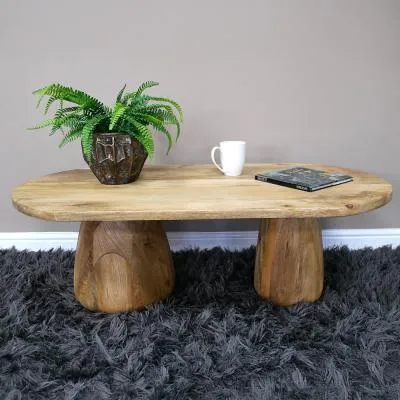 Oval Coffee Table - Mango Wood
