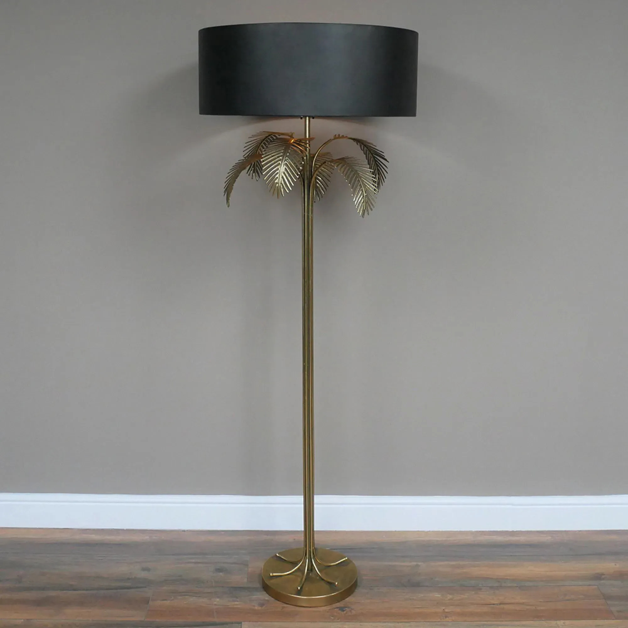 Palm Tree Large Standing Lamp - Black