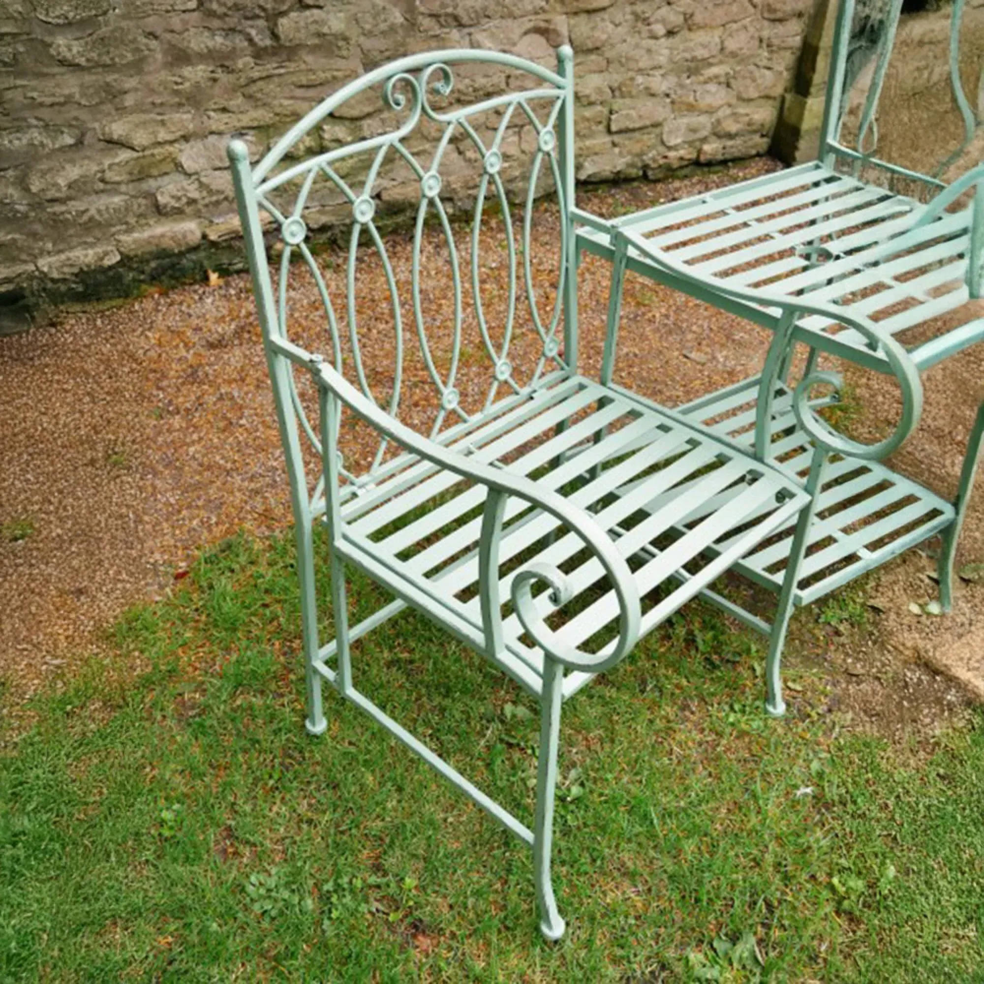 Pistachio Lovers Garden Bench - Pistachio Green, Metal