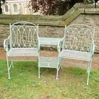 Pistachio Lovers Garden Bench - Pistachio Green, Metal