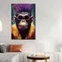 Purple Hair Gorilla Tempered Glass Wall Art