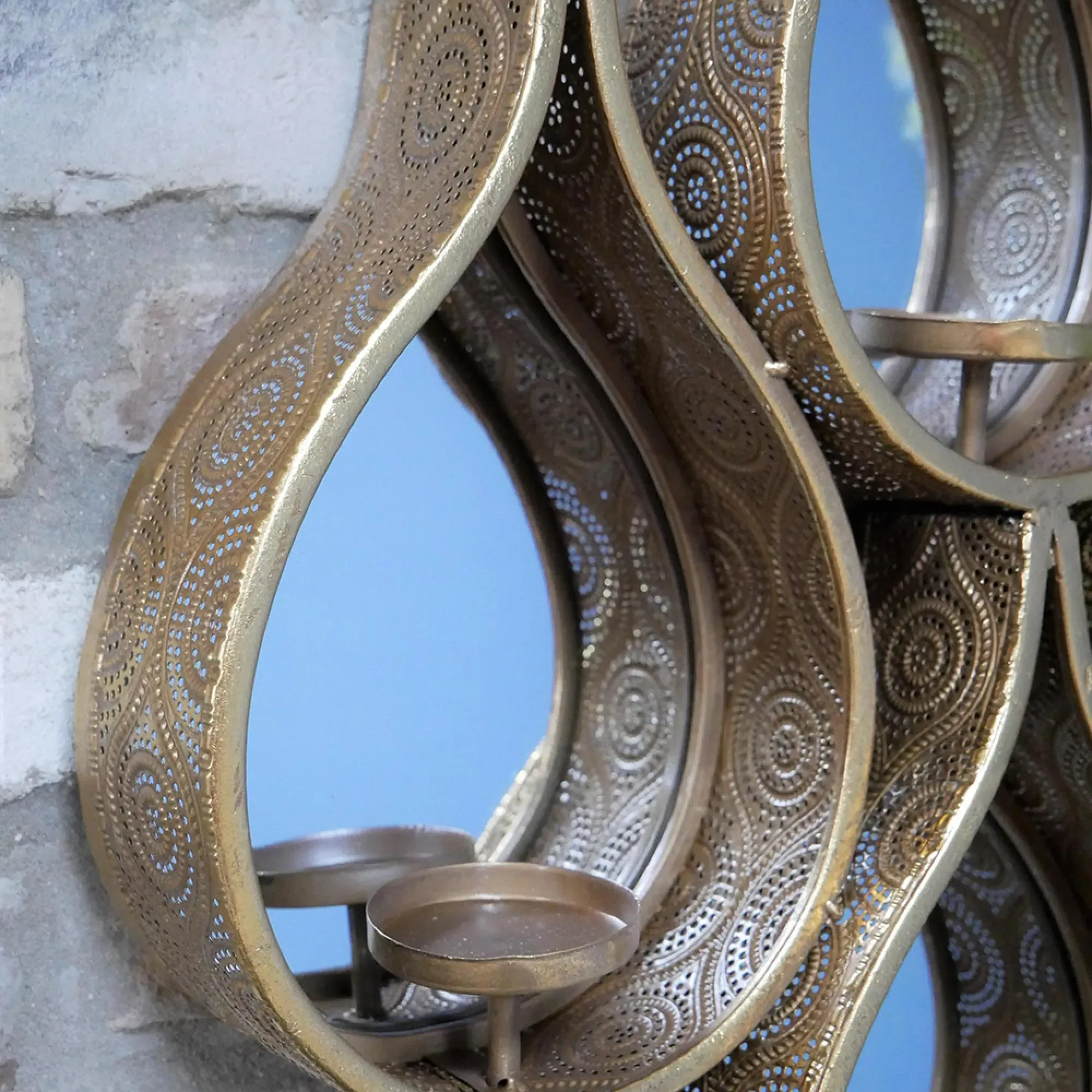 Raindrop Metal Mirror - Set of 2