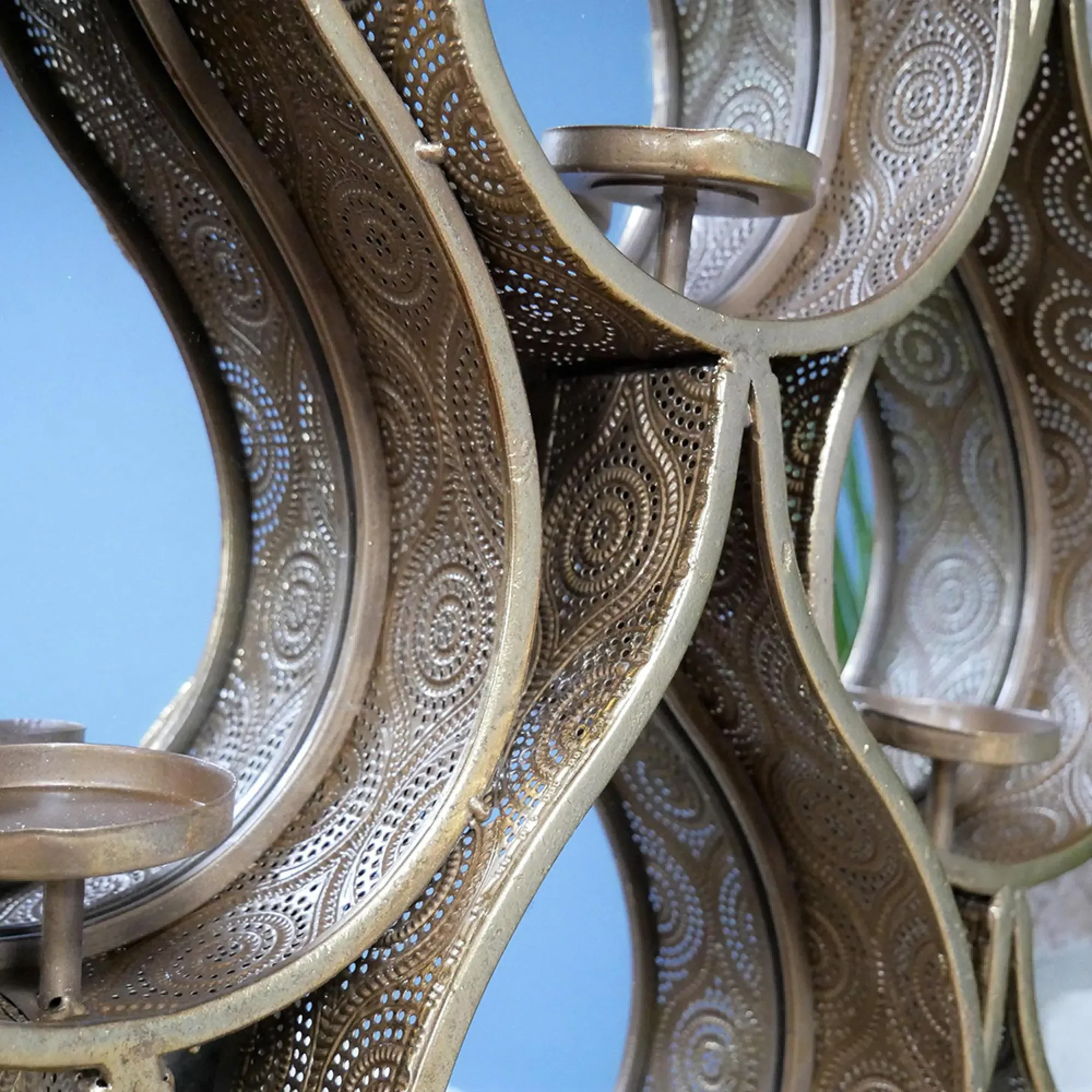 Raindrop Metal Mirror - Set of 2