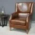 Reading Armchair - Brown, Leather