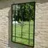 Rectangular Garden Mirror - Black, Metal