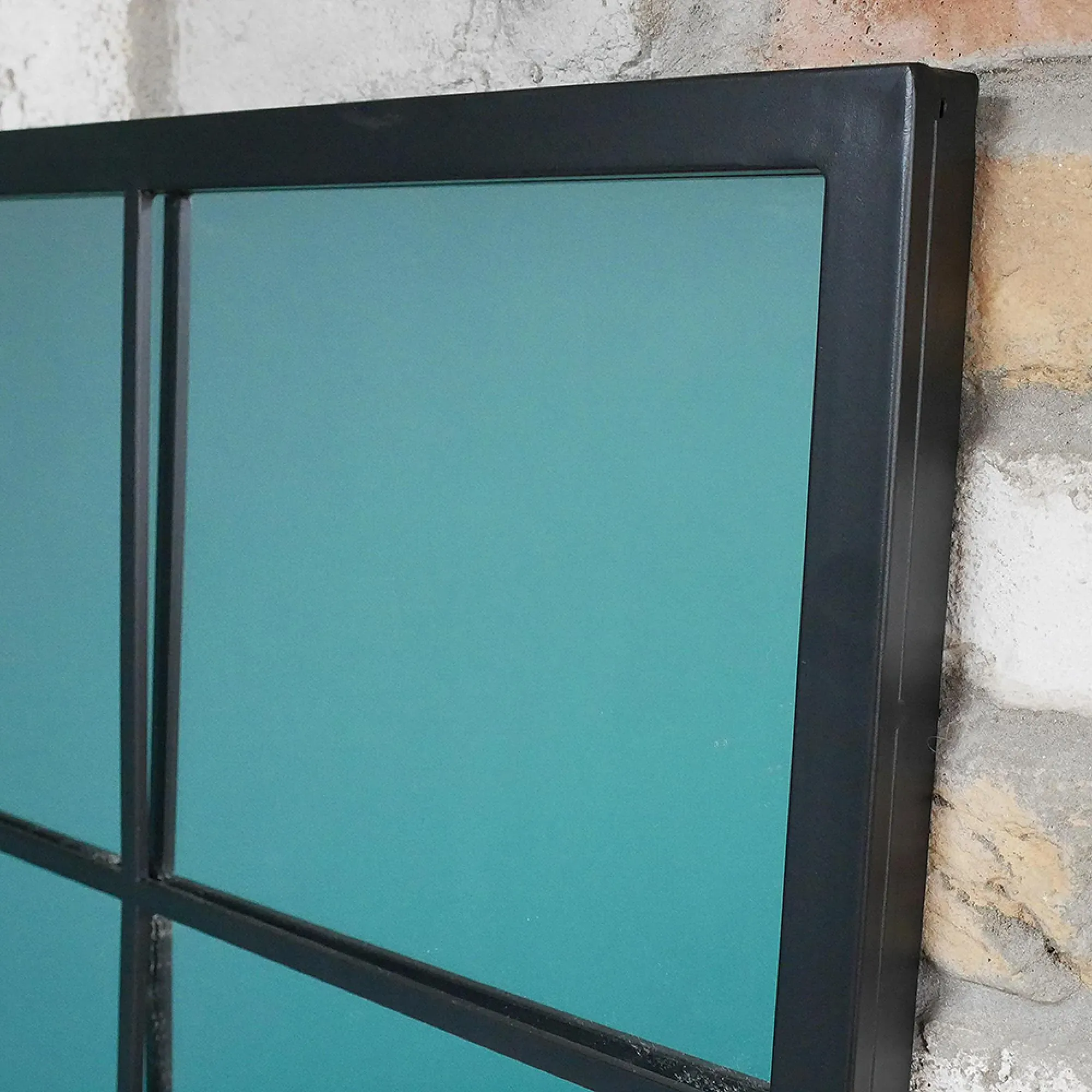 Rectangular Wall Mirror - Black, Metal