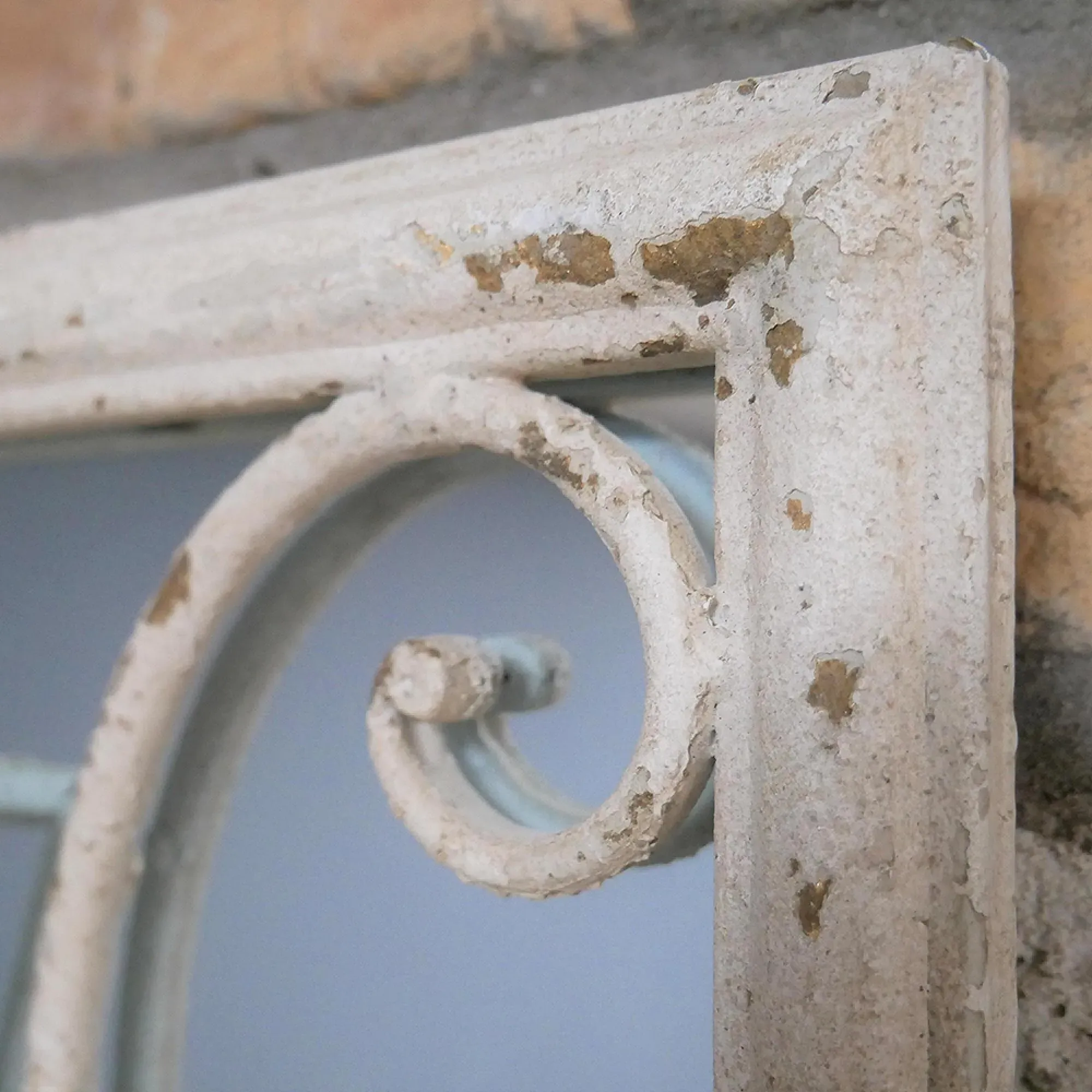 Rectangular Wall Mirror - Rustic White