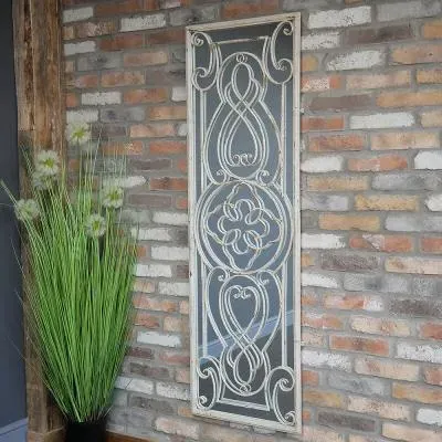 Rectangular Wall Mirror - Rustic White