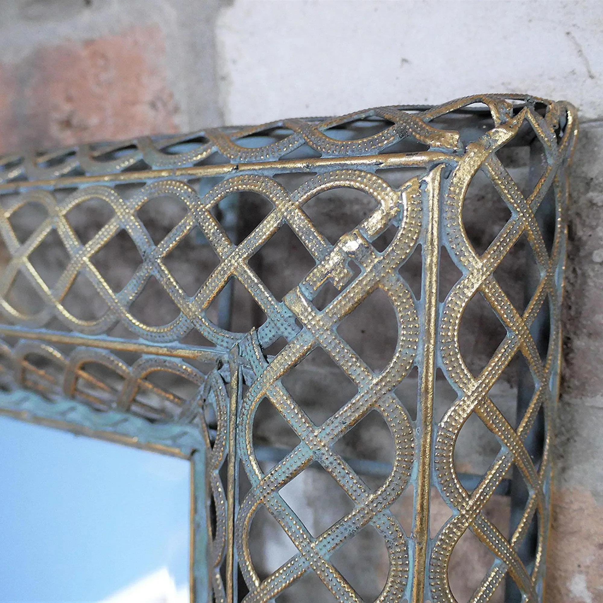 Rectangular Wall Mirror Set of 2 - Gold, Metal