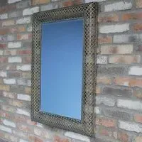 Rectangular Wall Mirror Set of 2 - Gold, Metal