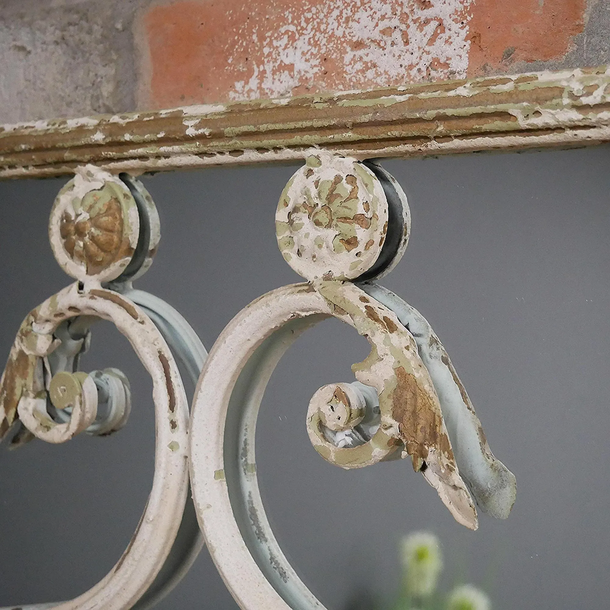 Rectangular Wall Mirror - White, Metal