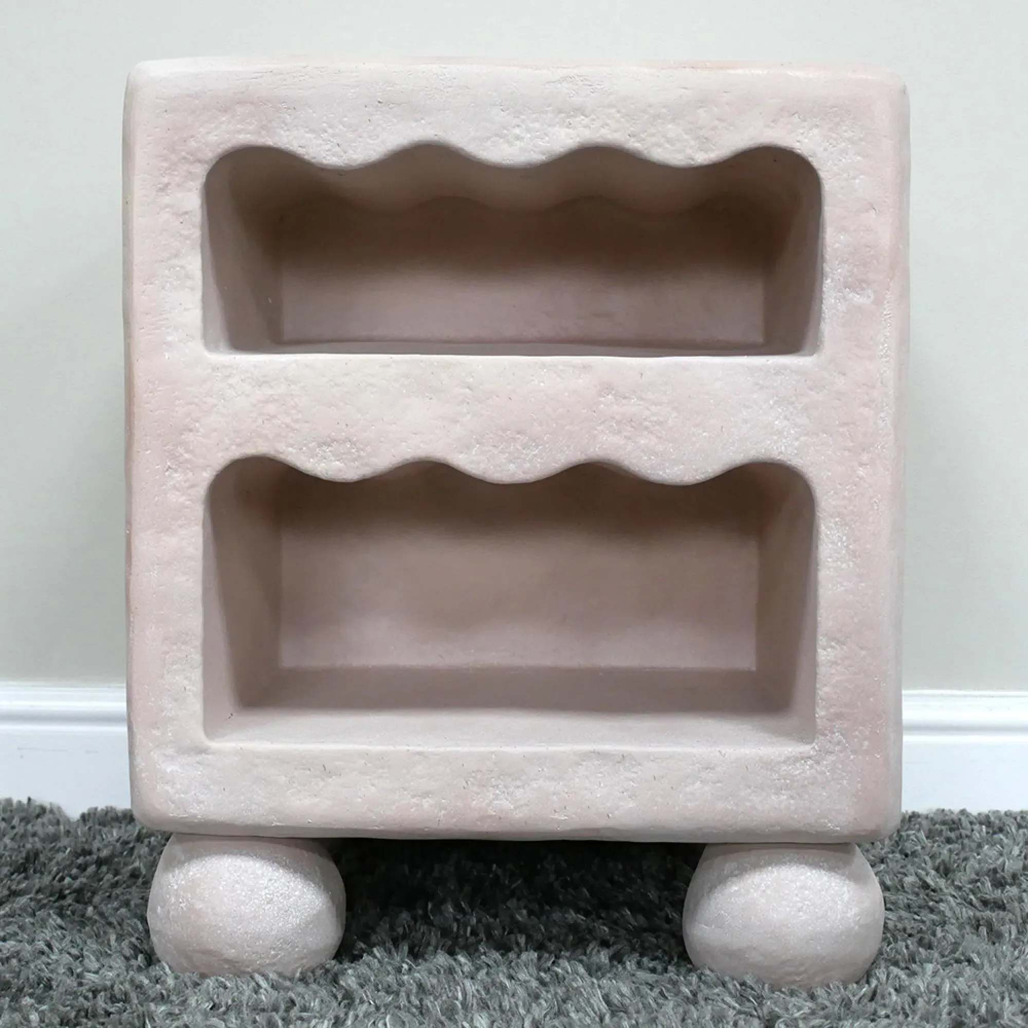 Resin Bedside Cabinet - Light Pink