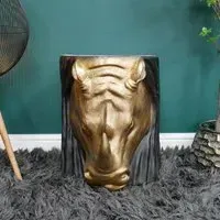 Rhino Side Table - Black, Gold