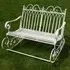 Rocking Garden Bench - Antique Cream, Metal