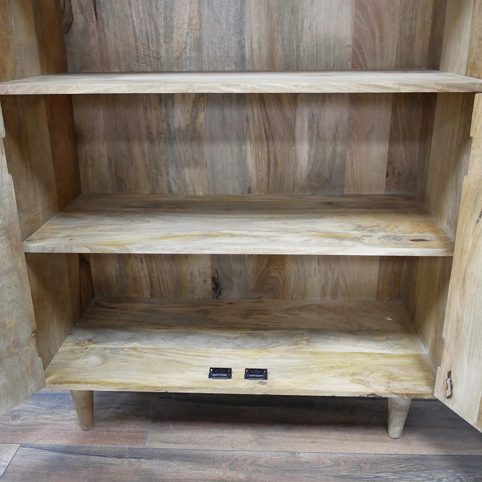 Round 2 Door Display Cabinet - Mango Wood