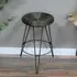 Round Bar Stool - Grey, Metal