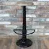 Round Bar Stool Set of 2 - Black, Metal and Wood