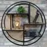 Round Metal Wall Unit - Black