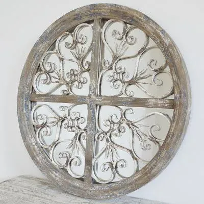 Round Mirror - Rustic image