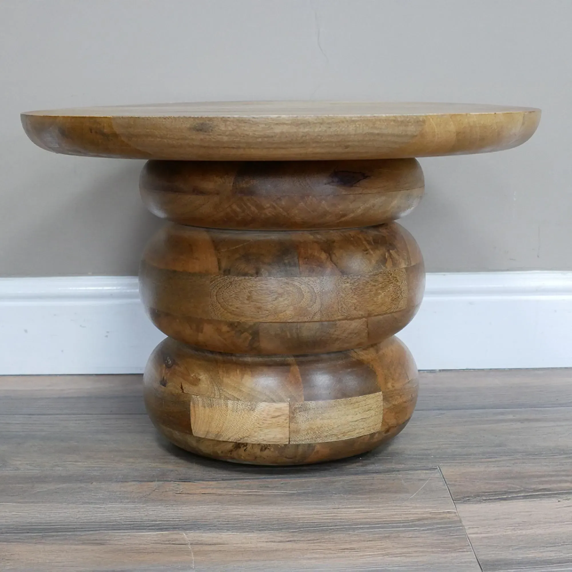 Round Side Table - Mango Wood