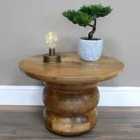 Round Side Table - Mango Wood