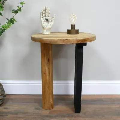 Round Side Table - Mango Wood