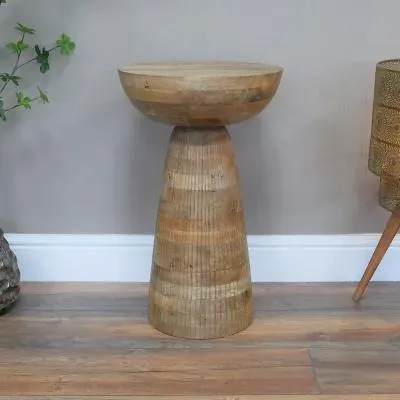 Round Side Table - Wood
