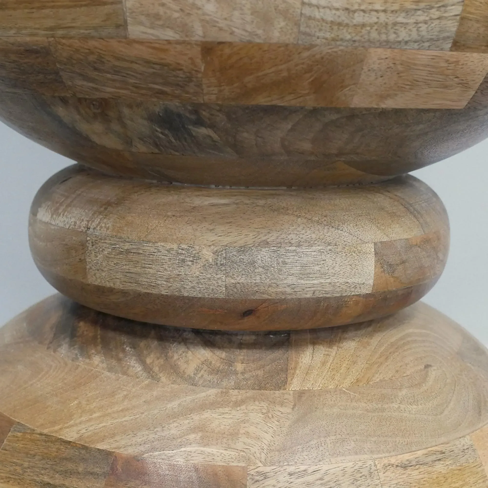 Round Small Side Table - Mango Wood