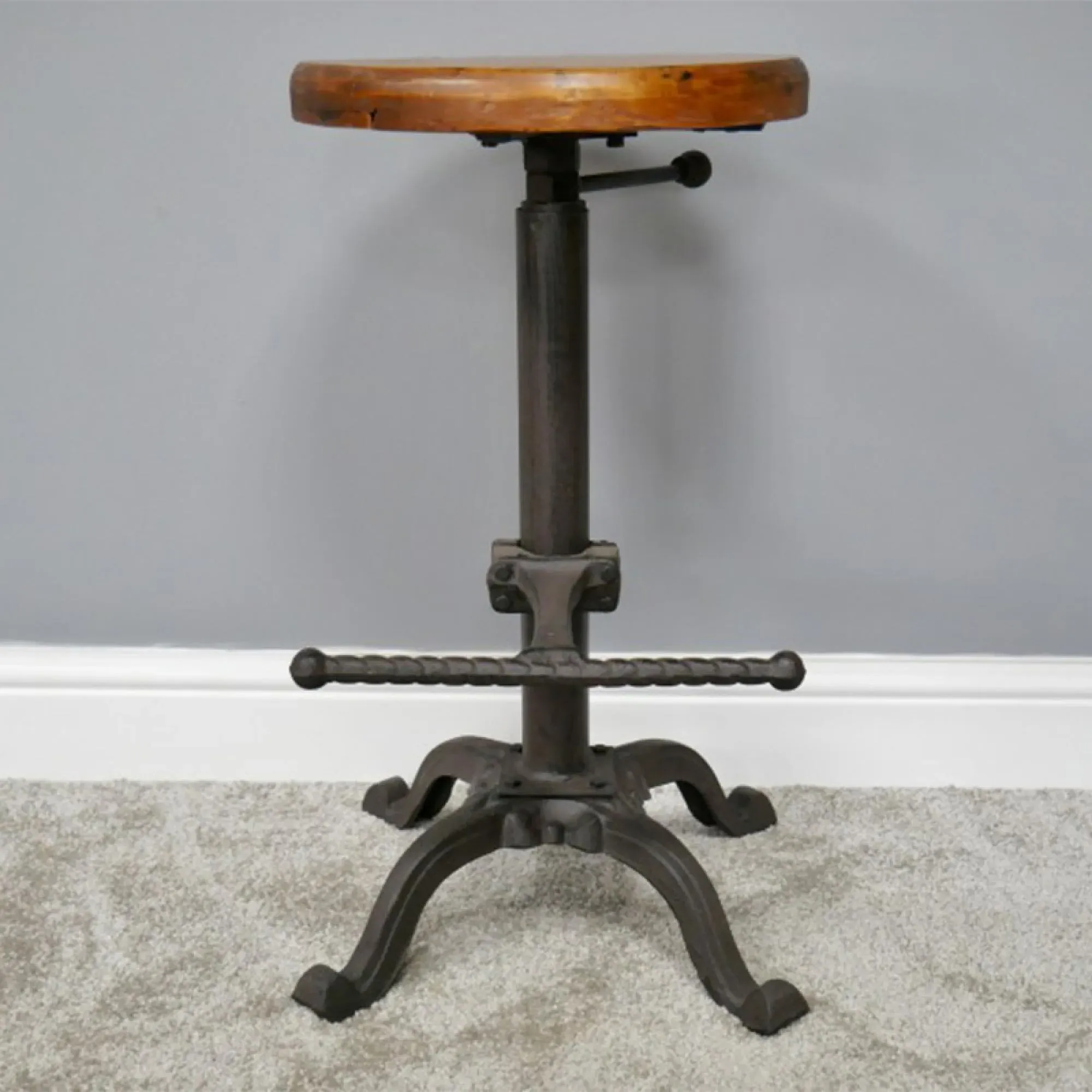 Round Stool - Wooden Top
