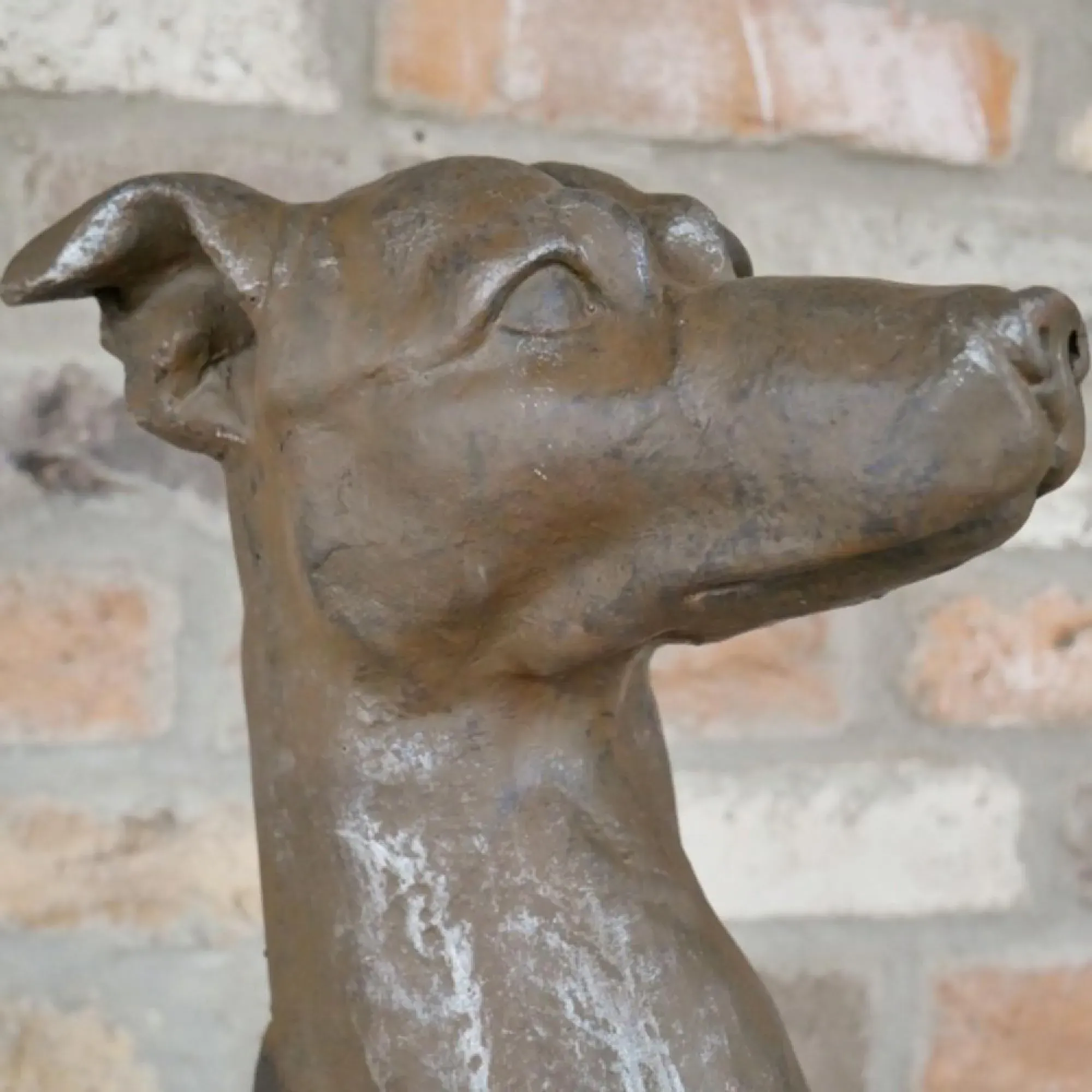 Sitting Dog Ornament Set of 2 - Brown, Resin