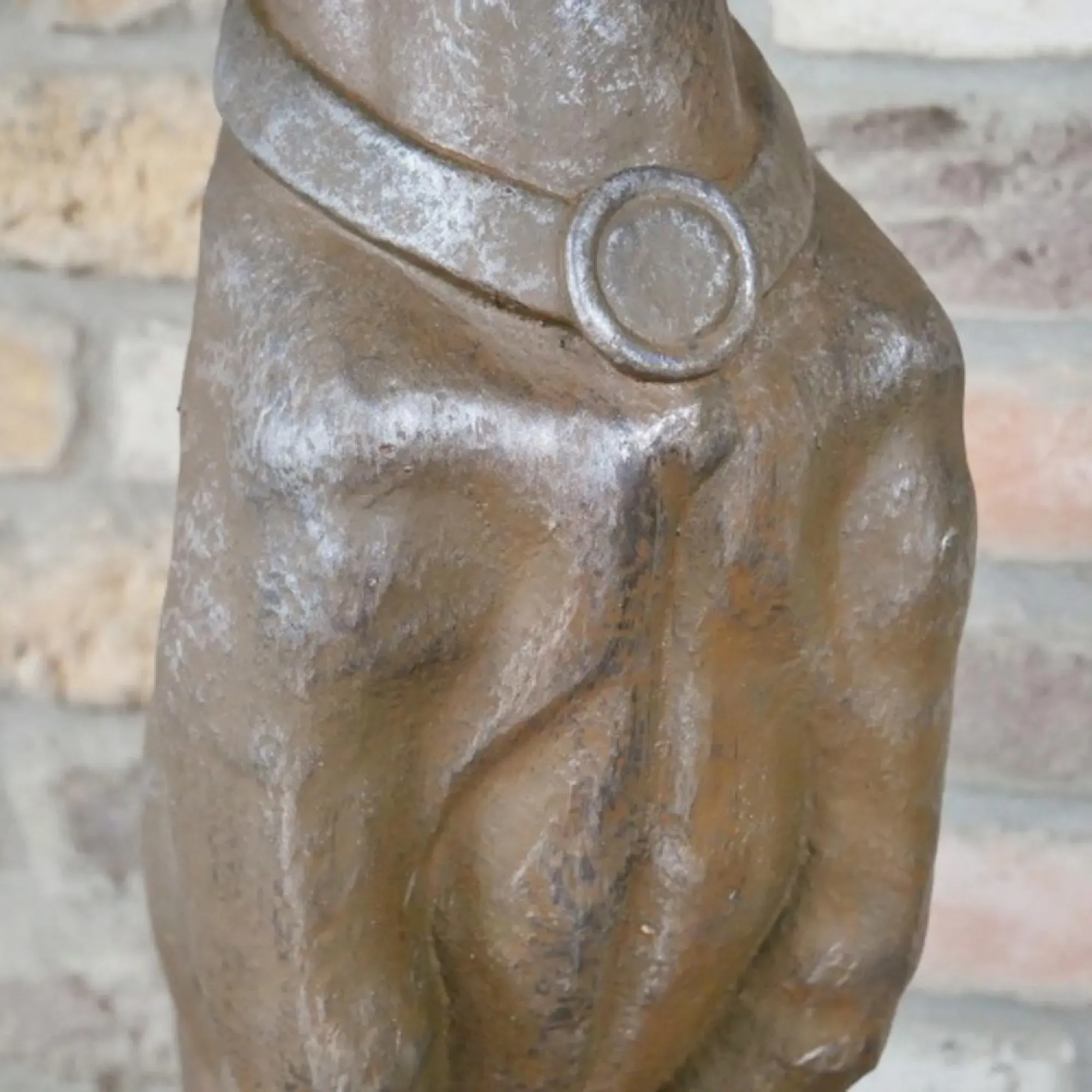 Sitting Dog Ornament Set of 2 - Brown, Resin