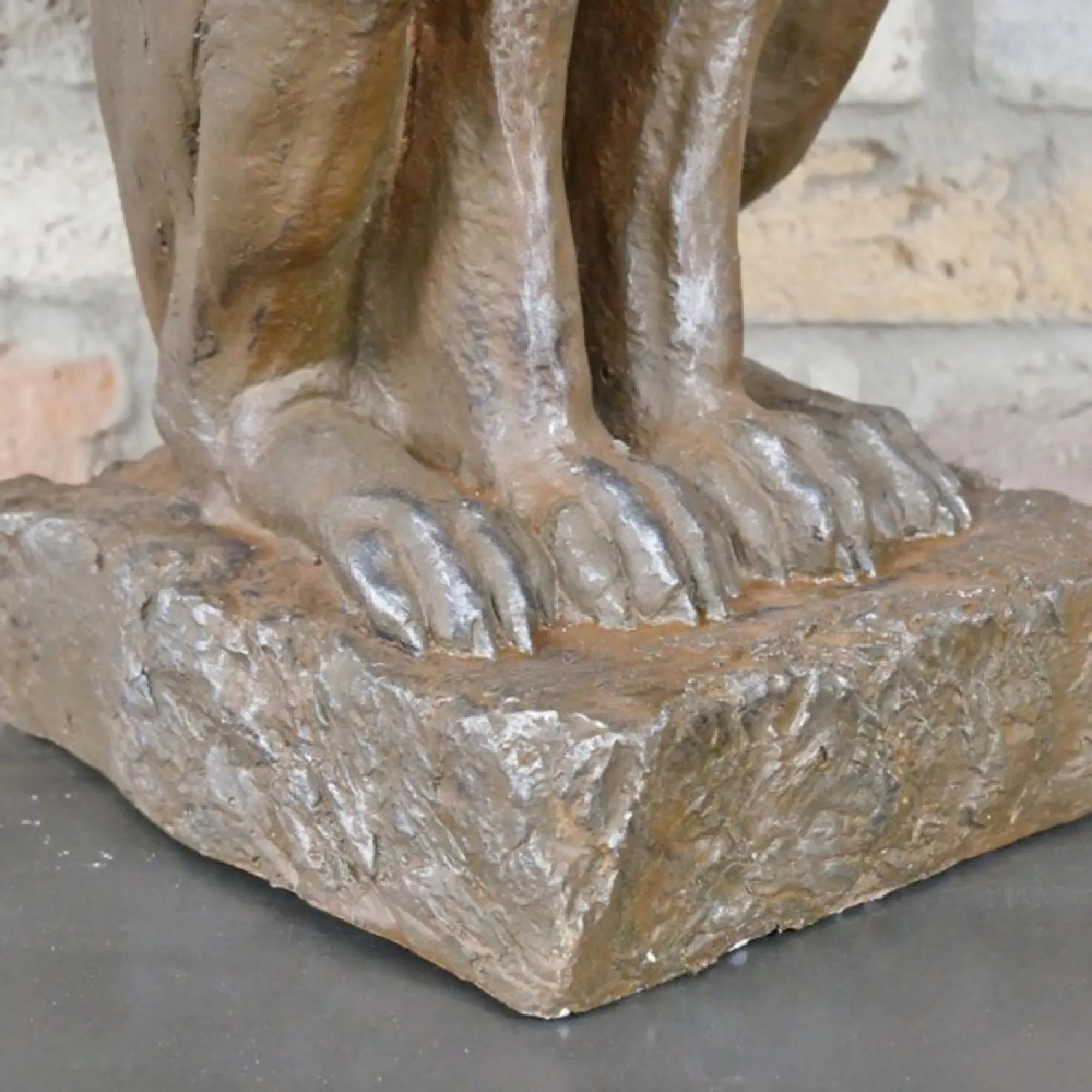 Sitting Dog Ornament Set of 2 - Brown, Resin