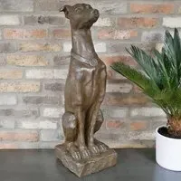 Sitting Dog Ornament Set of 2 - Brown, Resin